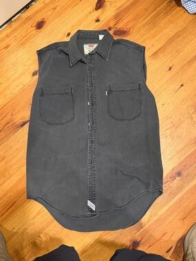 Vintage Levi's Men's Sleeveless Work Shirt Vest